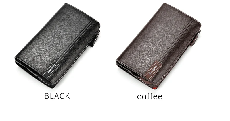 Baellerry Men Clutch Bag With Card Holder Fashion Long Zipper Men Wallets Coin Pocket Casual Business Male Clutch Phone Purse