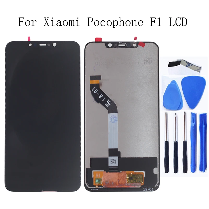 

6.18"Original For Millet Pocophone F1 LCD Screen for Xiaomi Pocophone F1 LCD Display Touch Screen Digitizer Replacement+Tools