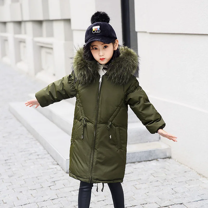 

2018 Girls Winter Coat Children Jackets Cotton Parkas Kids Winter Outerwear Thicken Warm Clothes Baby Girls Clothing