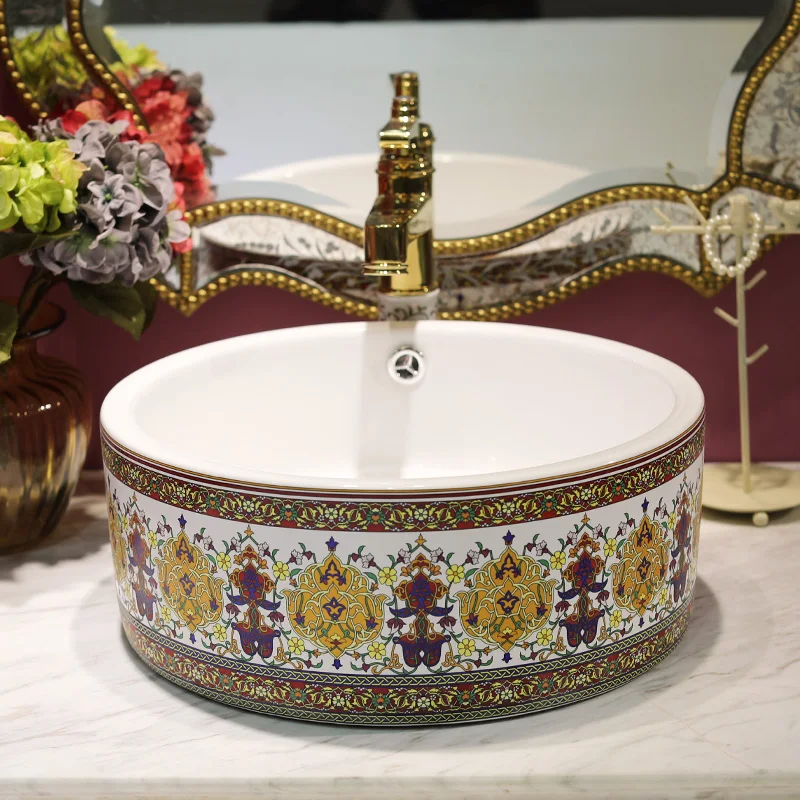 Us 277 0 Chinese Antique Ceramic Sink China Wash Basin Ceramic Counter Top Wash Basin Bathroom Sinks Cabinet Bathroom Sink In Bathroom Sinks From