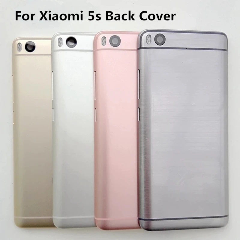 

Metal Rear Back Housing For Xiaomi 5S MI 5S Back Cover Battery Door with Power Voluem Button Lens For Xiaomi 5S MI5S Housing