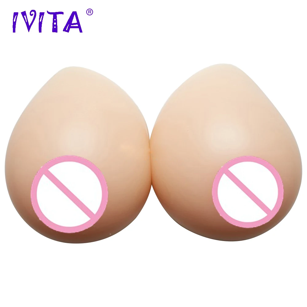 

IVITA 1200g Fake Boobs Realistic Silicone Breast Forms Transvestite Enhancer Super Soft Drag Queen For Crossdressers Shemale