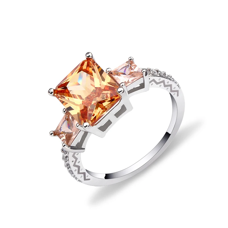 

Luxury Male Female Silver Geometric Ring Ring Fashion Blue/Green Zircon Filled Jewelry Vintage Wedding Rings For Men And Women