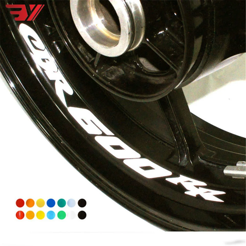 

BYSPRINT 8 X CUSTOM INNER RIM DECALS WHEEL Reflective STICKERS STRIPES FIT HONDA CBR 600 RR
