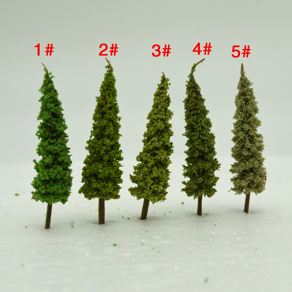 

6.5cm artificial Plastic 100Pcs/Set Architecture ABS plastic mini scale model trees for railroad model train layout