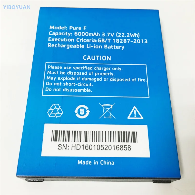 

3.7V 6000mAh Pure F For Highscreen Boost2 Battery