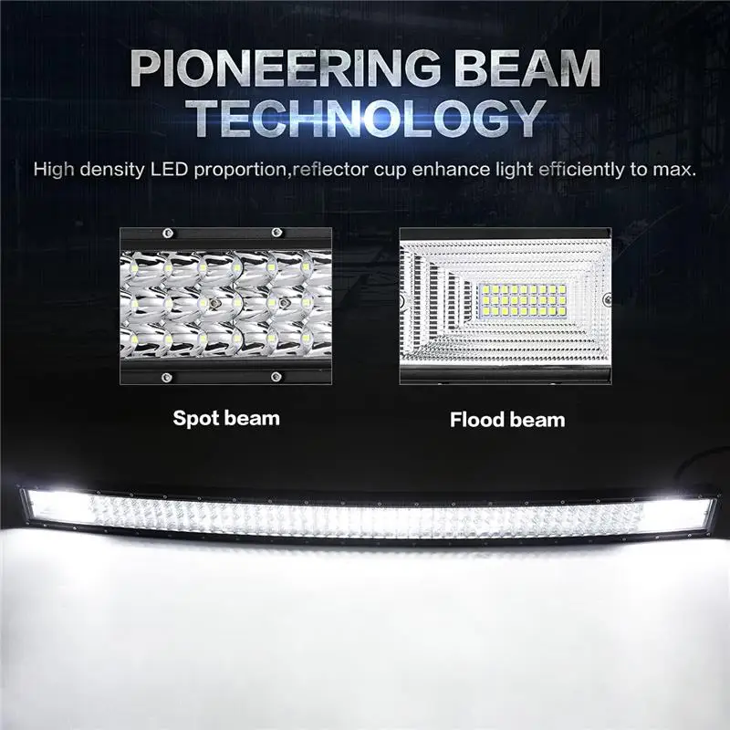 Oslamp 594 Вт 3 РЯД 42 дюймов изогнутый СВЕТОДИОДНЫЙ светильник бар Offroad светодиодный