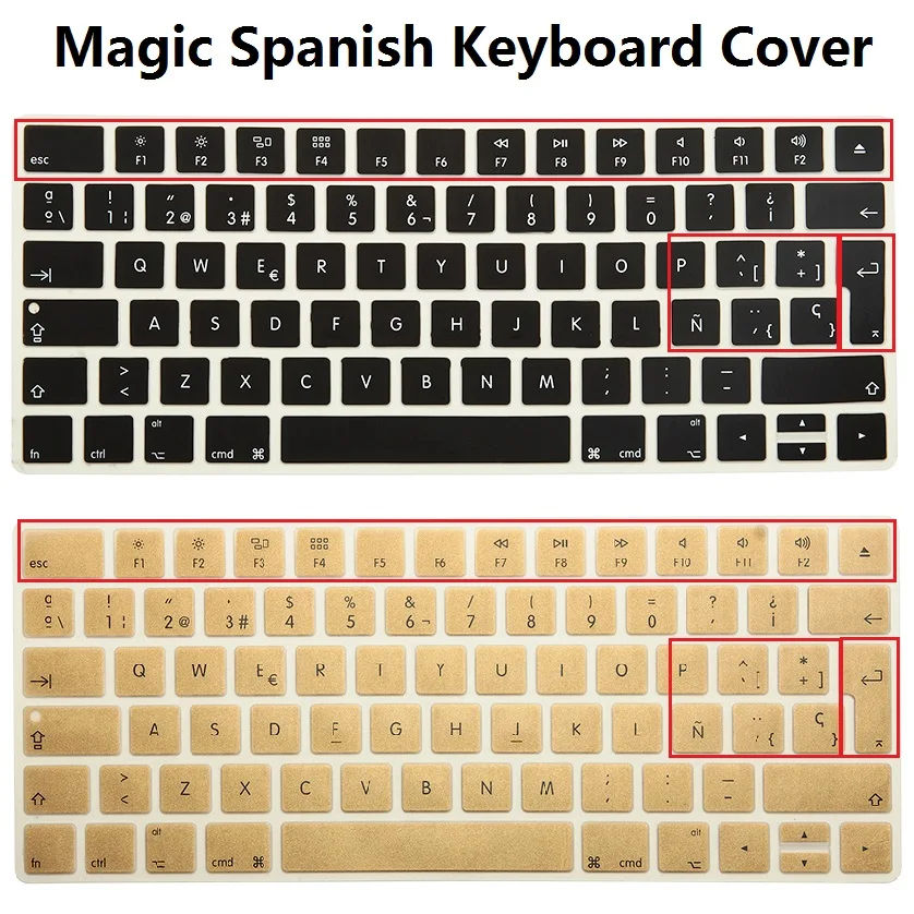 Solque силиконовые ЕС ЕВРО испанский Волшебная Клавиатура Чехол Для iMac Magic Bluetooth