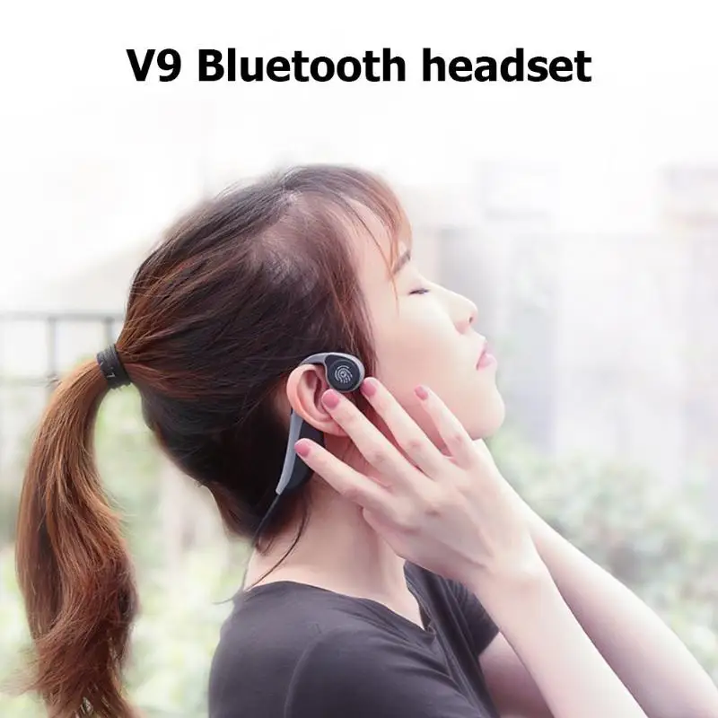 V9 Bluetooth 5,0 головные гарнитуры беспроводные наушники Handsfree гарнитуры титановый сплав и TPE мягкий клей