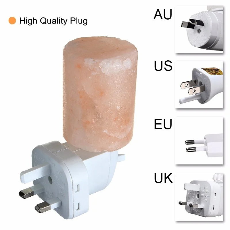 15 Вт ГИМАЛАЙСКАЯ СОЛЬ ночной Светильник натуральный кристалл лампа очиститель воздуха домашний Декор стены EU/US/UK/AU Plug
