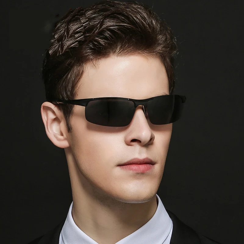 High quality outdoor polarized men's sunglasses aluminum magnesium