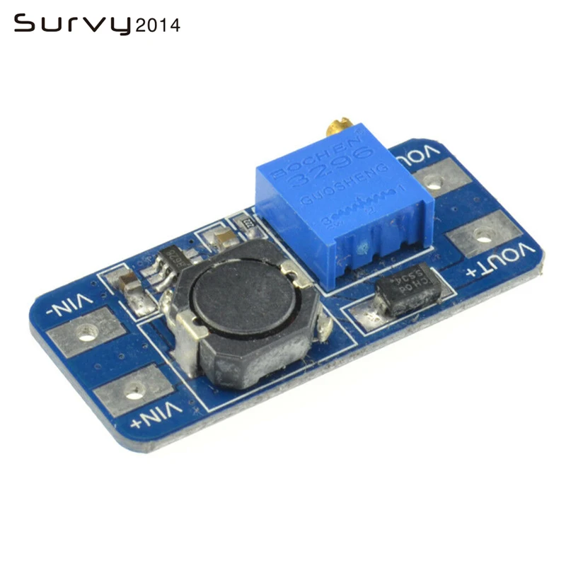 

1PCS MT3608 DC-DC Adjustable Boost Module 2A Boost Plate Step Up Module with MICRO USB 2V-24V to 5V 9V 12V 28V