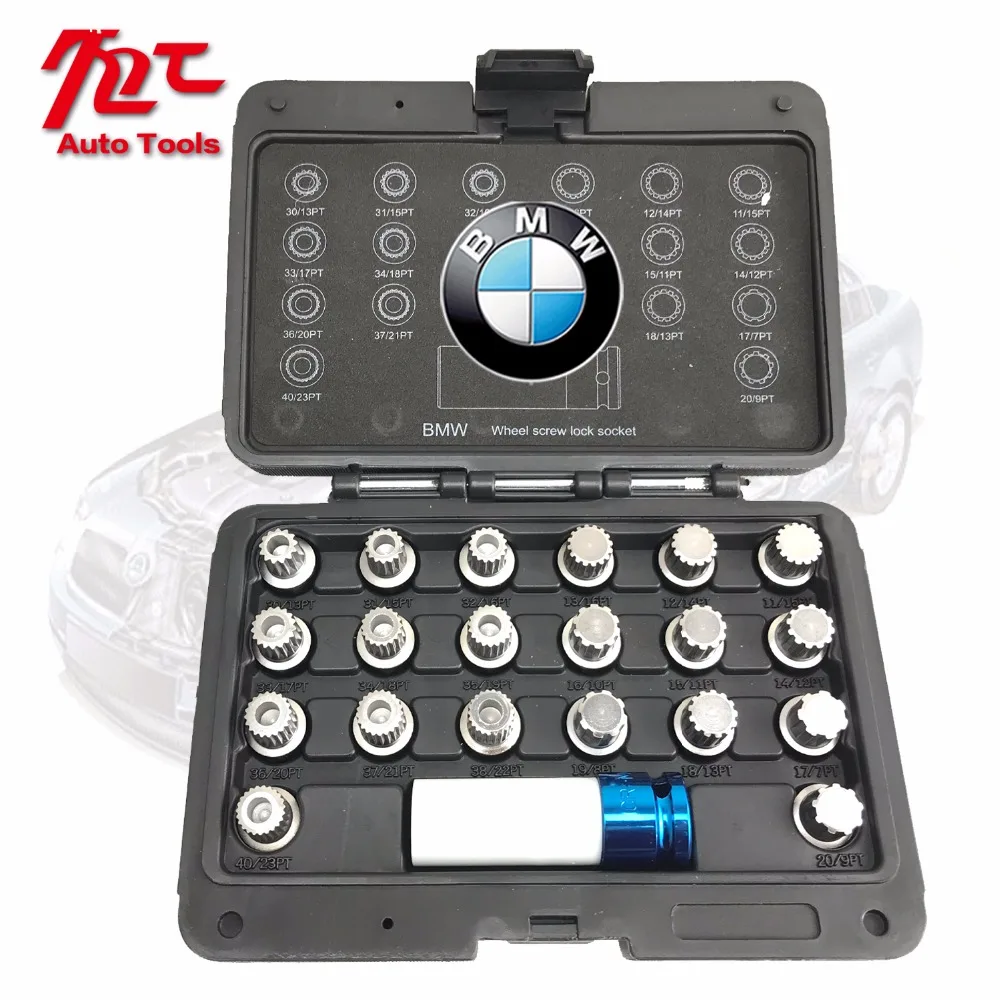 

20pcs Wheels Anti-theft Screw Key Tire Plum-type Removal Tool Wrench Sleeve for BMW MINI