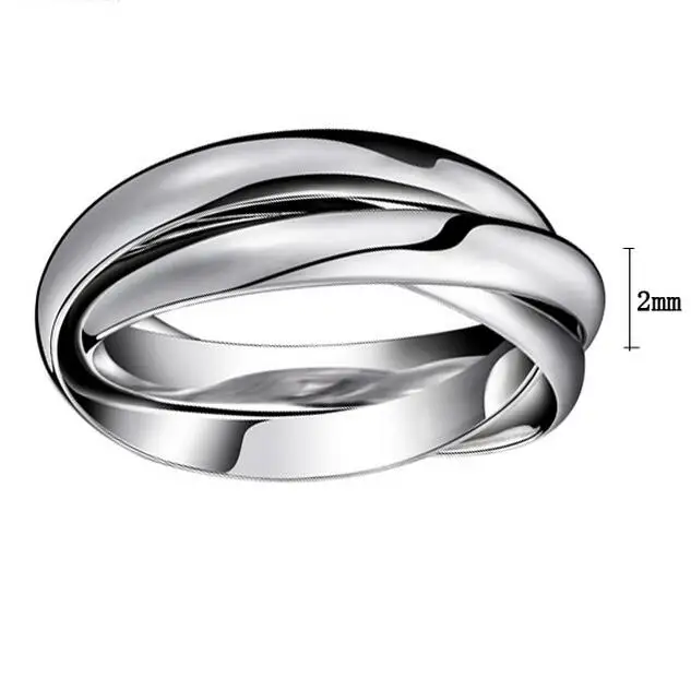Три кольца три цвета титана стали кольцо кольцо день святого валентина подарки GJ005