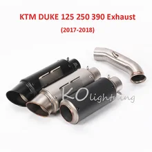 Slip On DUKE 125 250 390 Motorcycle Exhaust System Tip Escape Link Mid Pipe For KTM 125 250 390 DUKE 125 250 390 RC390 2017 2018 цена Slip On DUKE 125 250 390 Motorcycle Exhaust System Tip Escape Link Mid Pipe For KTM 125 250 390 DUKE 125 250 390 RC390 2017 2018 цены онлайн
