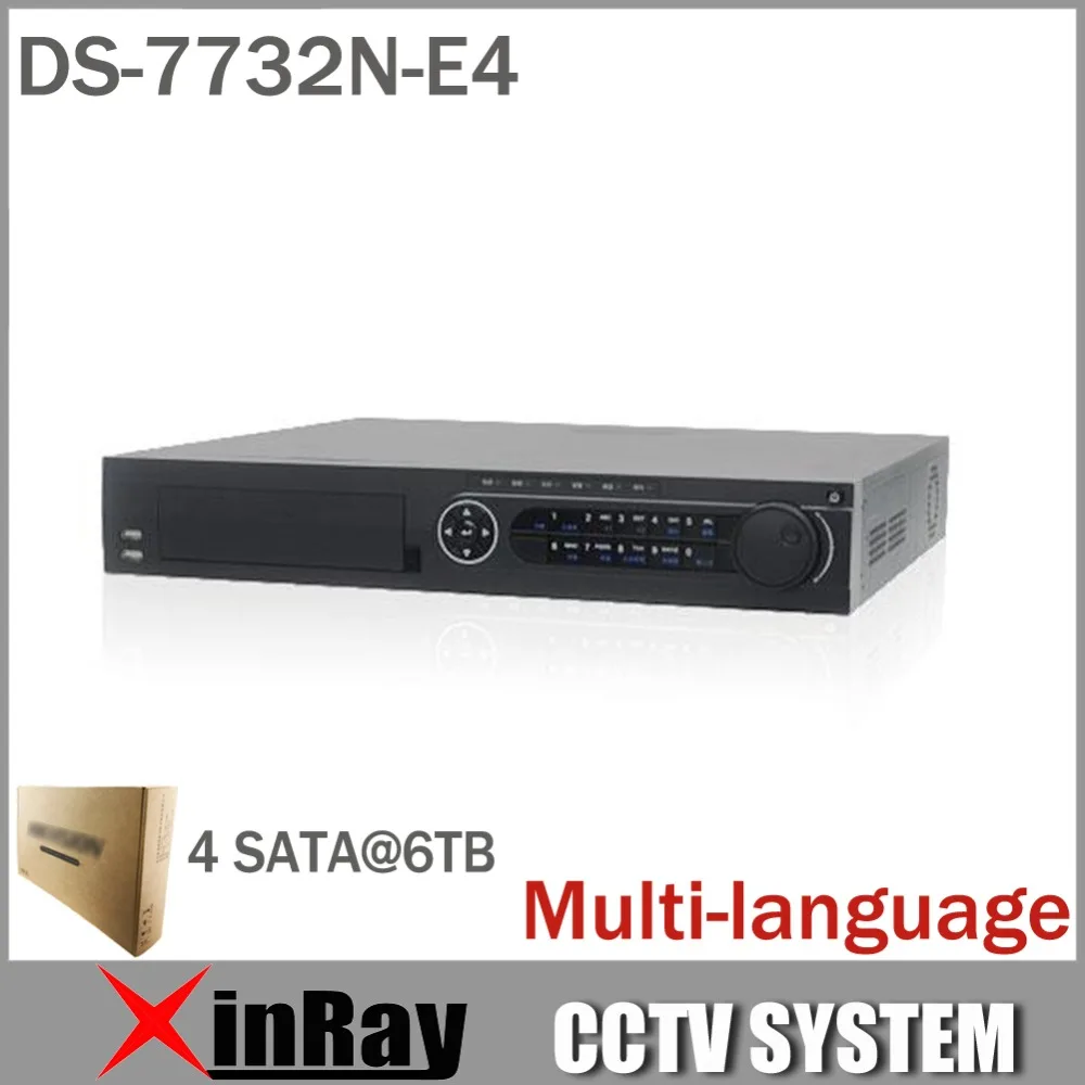 Multi-language Version DS-7732N-E4 32CH NVR for IP Camera Network Video Recorder 4SATA for HDD