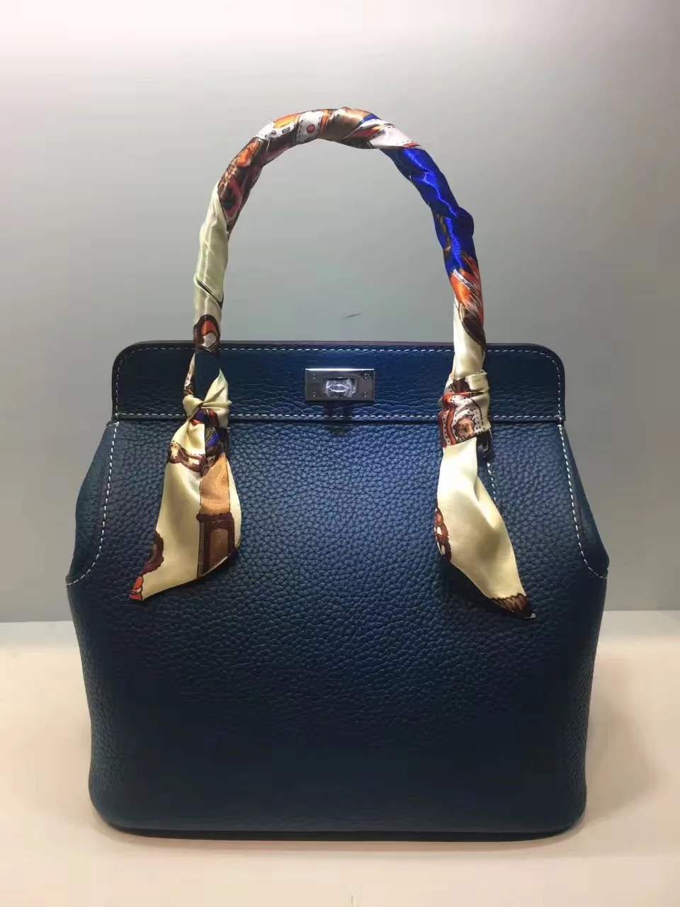 Натуральная кожа женские дизайнерские брендовые сумки с замком на застежке роскошные сумки через плечо женские сумки-мессенджеры вязанные сумки через плечо - Цвет: dark blue