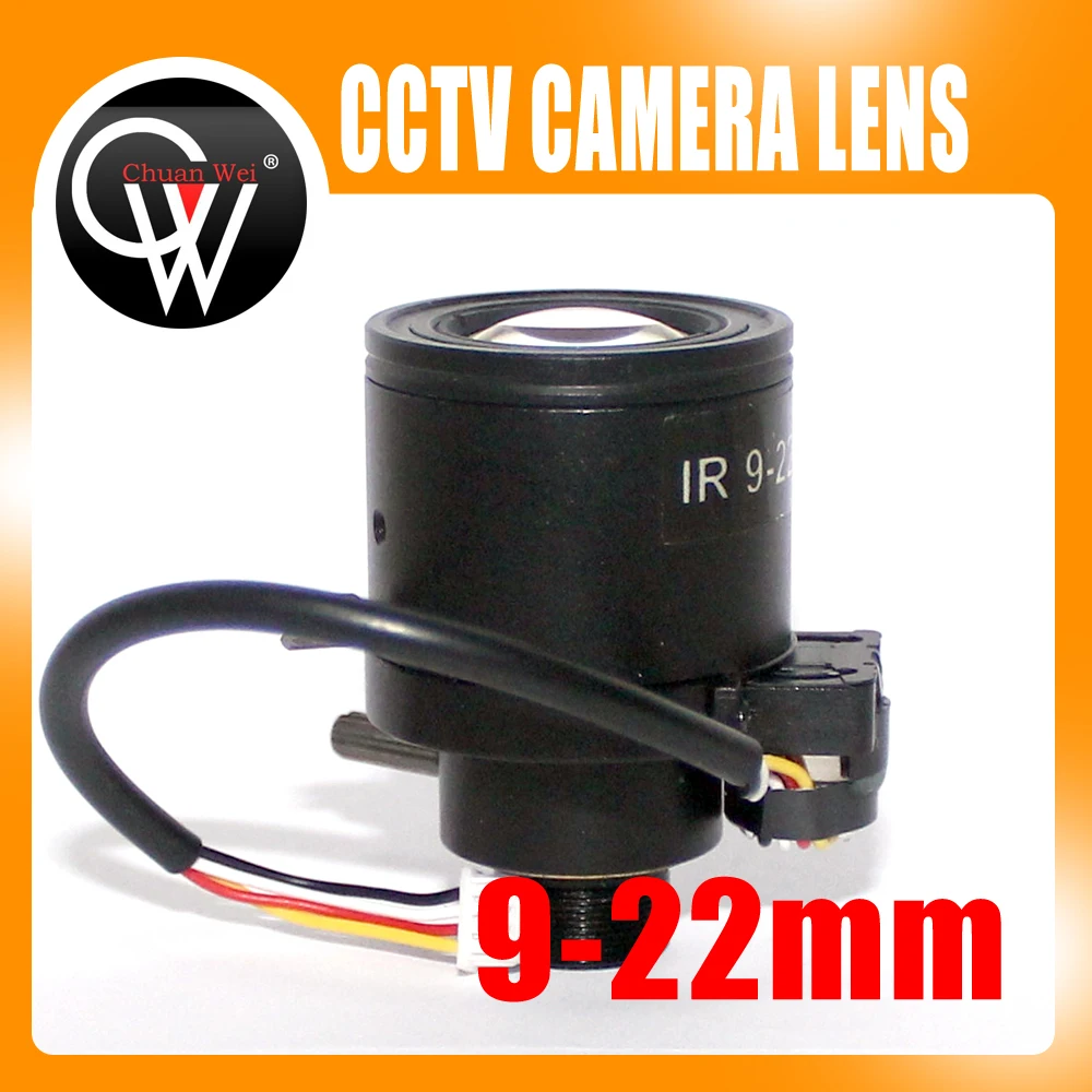

5pcs/lot 9-22mm Auto Iris lens M12 Varifocal Infra Red CCTV Camera Zoom Board cctv lens For CCTV Camera