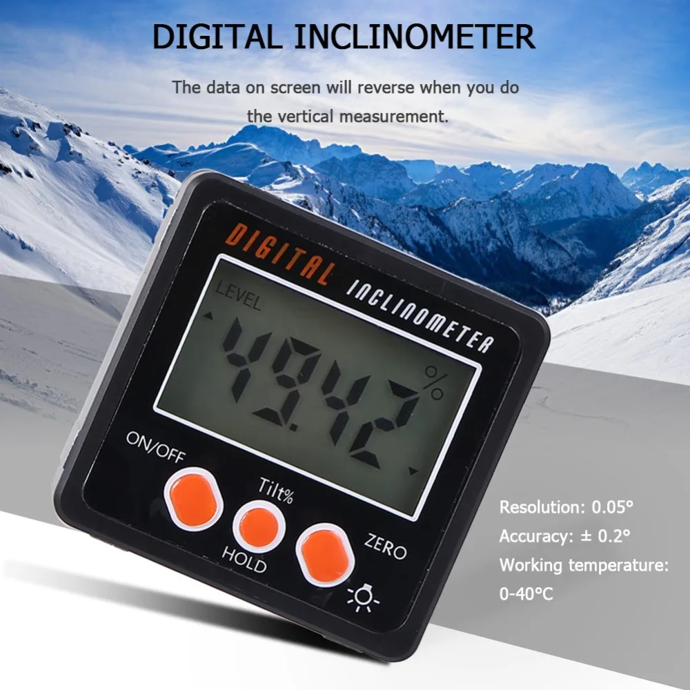  Digital Protractor Inclinometer Water Proof Level Box Digital Angle Finder Bevel Box With Magnet Ba