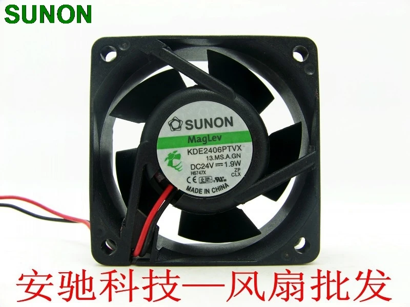 

SUNON KDE2406PTVX 6025 60mm 6cm DC 24V 1.9W inverter server inverter axial cooling fan