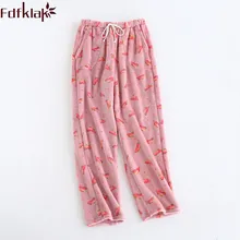Женские домашние Фланелевые штаны для сна, пижамные штаны, штаны для женщин, штаны для сна, одежда для отдыха, Зимние новые Пижамные брюки Fdfklak