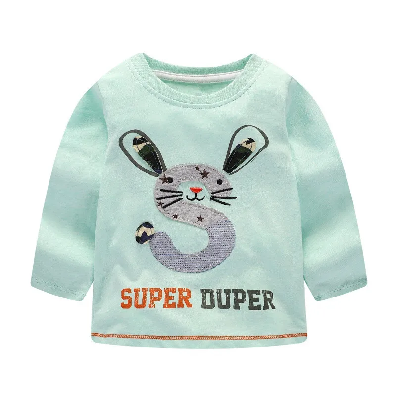 Jumping meters Girls Tshirt brand font b baby b font girl boys clothes 2017 autumn cotton