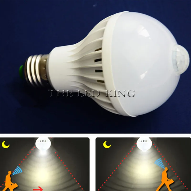 100pcs PIR Motion Sensor Lamp 5w Led E27 Bulb 7w 9w Auto Smart Infrared Body With The &amp Sound Lights | Лампы и освещение
