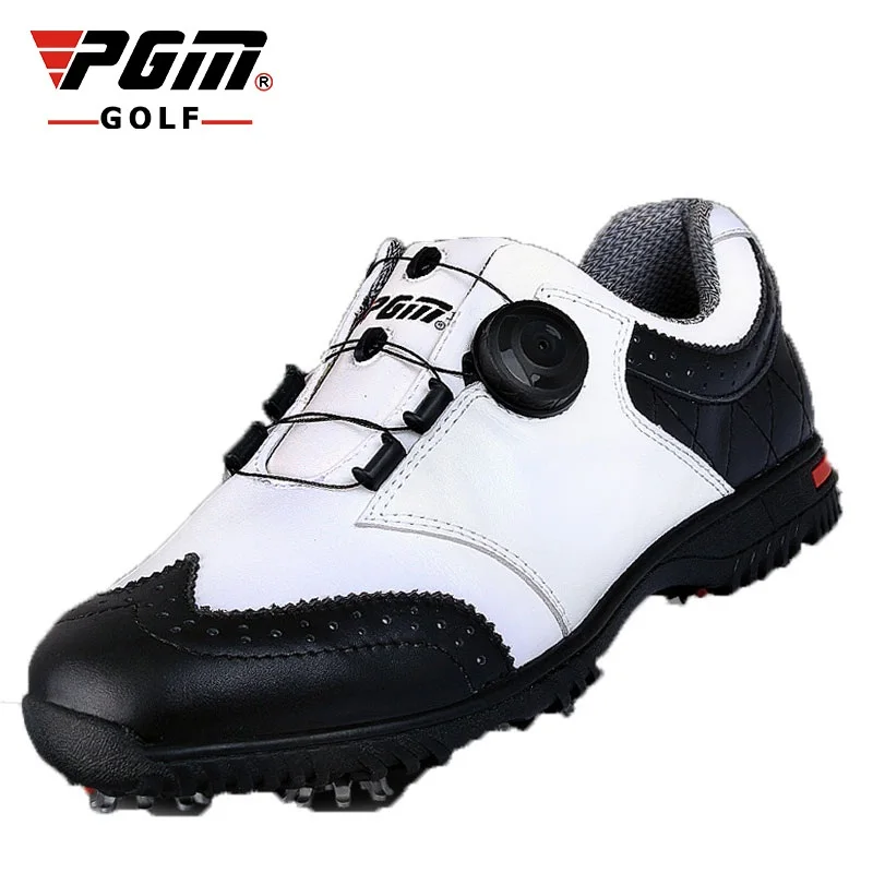

PGM Men Golf Sports Shoes Trainers Anti-Skid Breathable Sneakers Nails Genuine Leather Breathable Golf Shoes AA51035#