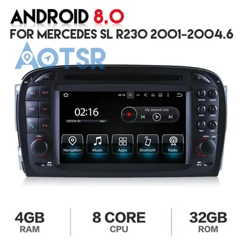 

The Pure Android8.0 4+32GB Car DVD player For Mercedes Benz SL R230 SL500 Audio GPS 2 din Radio multimedia tape recorder