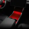 LUCKEASY Автомобильная панель Центрального управления, защитный патч для Tesla Model 3 2017-2022 ABS имитация углеродного волокна красный белый 3 шт./компл. ► Фото 2/5