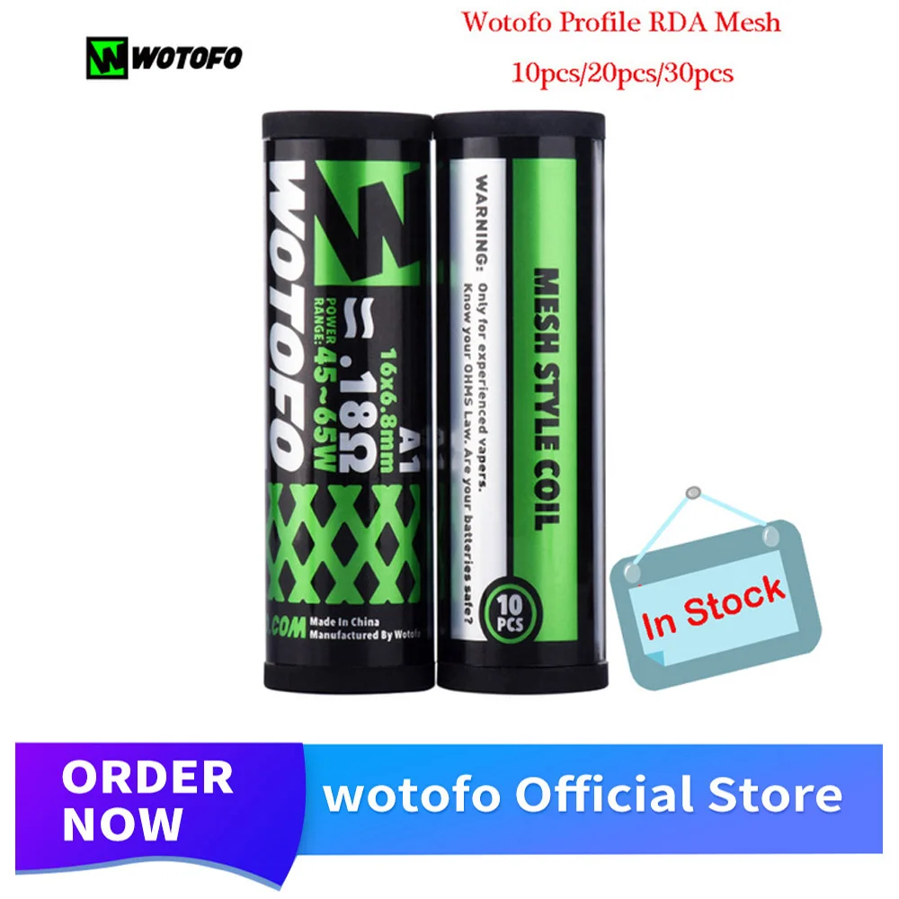 10 шт. Оригинал Wotofo профиль RDA сетка Prebuild провод 0.18ohm катушка перестраиваемая лист