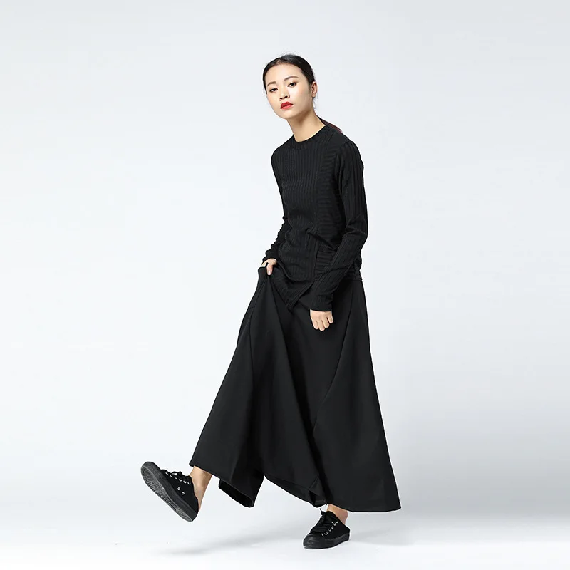 CHICEVER зимние черные брюки с высокой талией для женщин брюки свободная эластичная одежда большого размера женские брюки модные повседневные