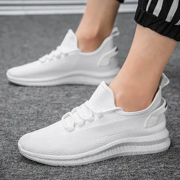 

Summer New Men'S Shoes Flyknit Breathable Casual Shoes Korean Version Students Hard-Wearing And Anti-Skid Men'S Tide Shoes Male