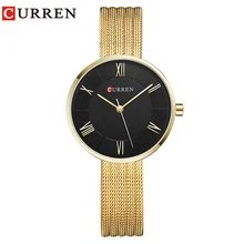 CURREN 9020 женские часы новые кварцевые лучшие брендовые Роскошные модные часы-браслет