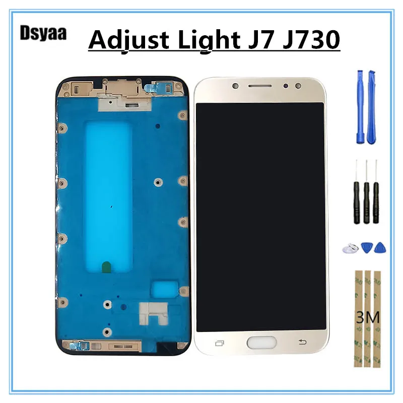 5 дюймов может регулировать яркость для Samsung Galaxy J7 Pro 2017 J730 J730F LCD с рамкой