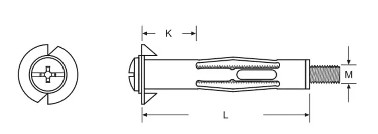 M4/M5/M6 полый настенный анкерный Молли болты/металлический анкер/анкер для фиксации полости