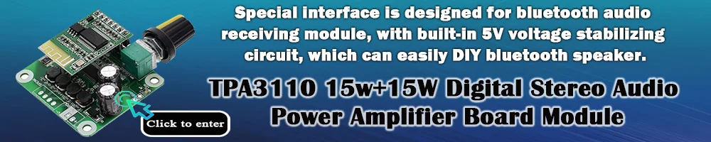 Bluetooth 4,2 TPA3110 30 Вт+ 30 Вт Цифровой стерео аудио Мощность модуль усилителя 12 V-24 V автомобиль для USB Динамик, Портативный Динамик