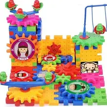 Детские развивающие игрушки, электрические строительные блоки, сцена, контрукт, блок, игрушка, красочные пластиковые шестерни, строительные наборы