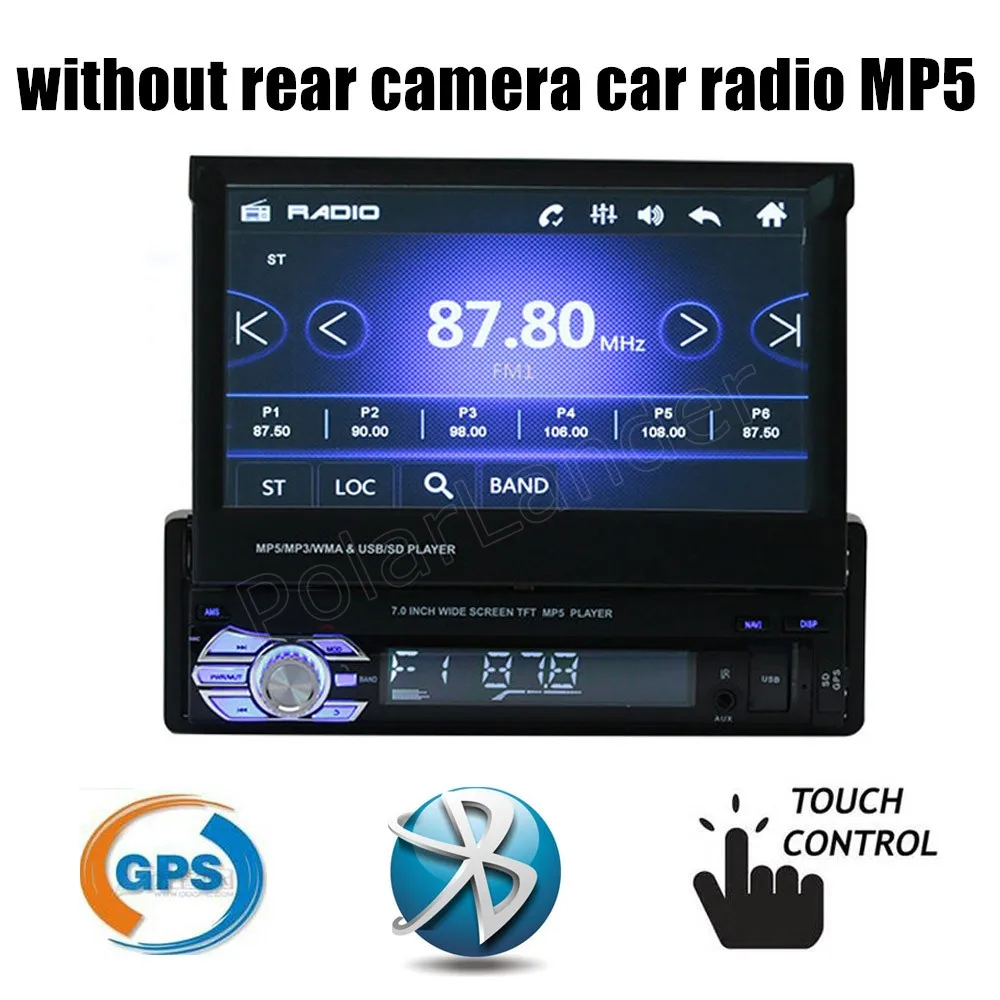Gps сзади камеры для выбора 1 din 7 дюймов автомобиля Радио Bluetooth MP4 MP5 плеер стерео FM USB TF AUX видео touch screenMirror ссылка автомагнитола магнитола - Цвет: without rear camera