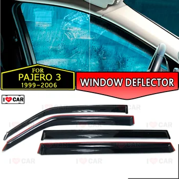 

Window deflector for Mitsubishi Pajero 3 1999-2006 car window deflector wind guard vent sun rain visor cover car decor