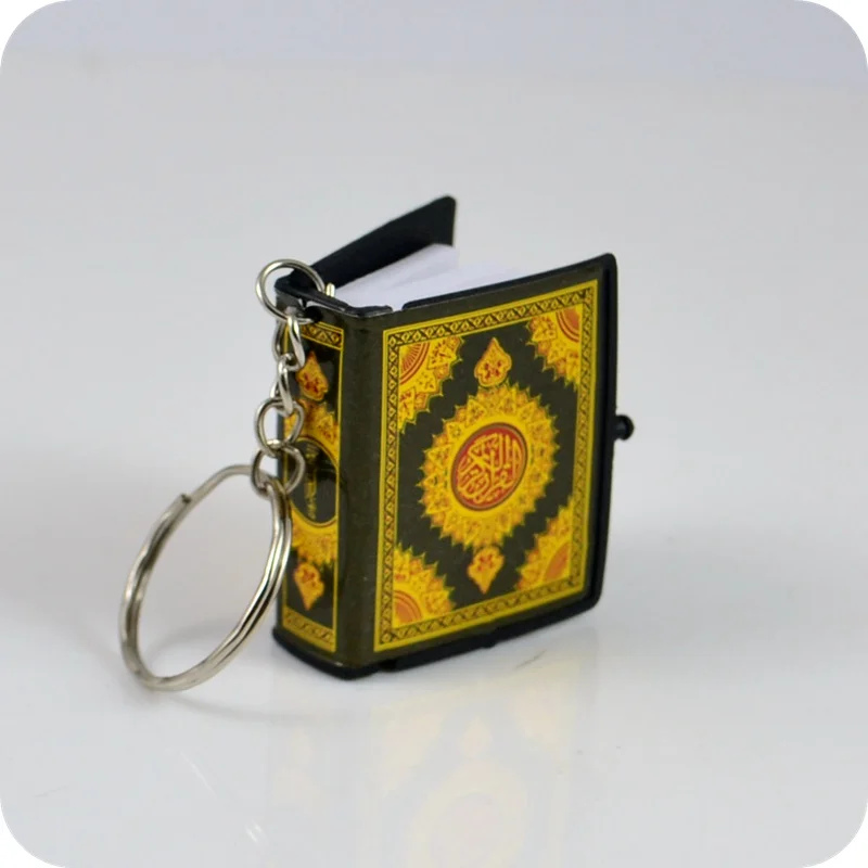 

NEW Mini Arabic language Koran Quran Islam Muslim ALLAH real paper can read Pendant Key Chains Fashion Religious jewelry