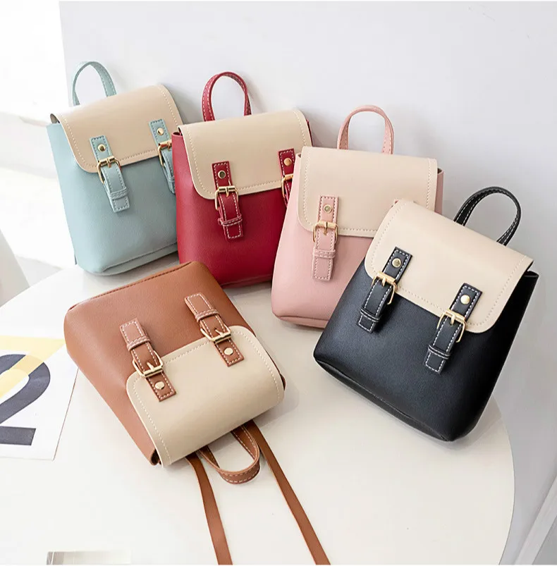 buy New mini crossbody bag PU leather ladies shoulder bag girl girl multi function school handbag 5 colors