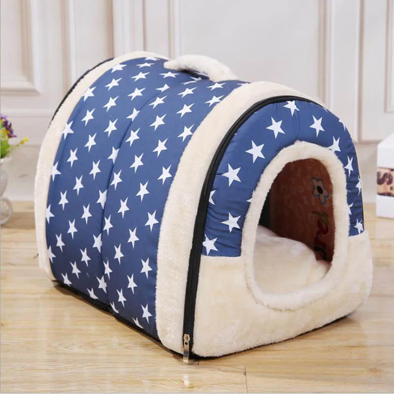 

NEW Folding doghouse doggie bed dog and cat pet house can remove and wash pet beds for fall and winter