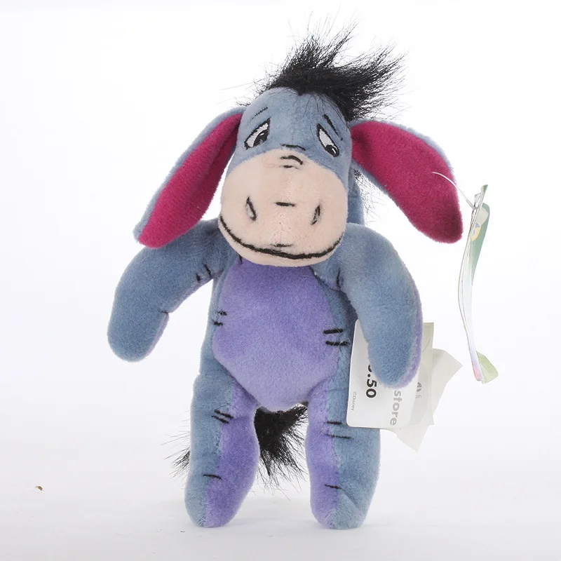 1 шт 12 см Eeyore плюшевый Ослик подвески игрушки брелоки|Персонажи мультфильмов и