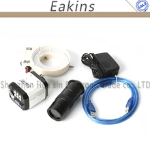 3 в 1 промышленность Cmos CCD AV USB VGA электронный цифровой микроскоп с камерой+ 100X c-крепление объектива+ 56 светодиодный свет