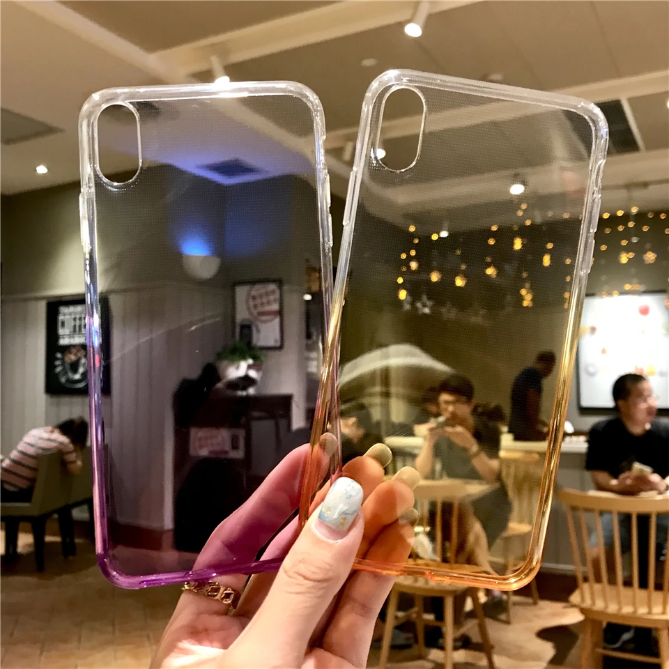 Twilight Rainbow цветной ТПУ чехол для iphone XS XR Sony Z5 C5 C6 Xperia X XA XA1 XA2 XP Ultra XZ XC XZ1 XZ2 силиконовый