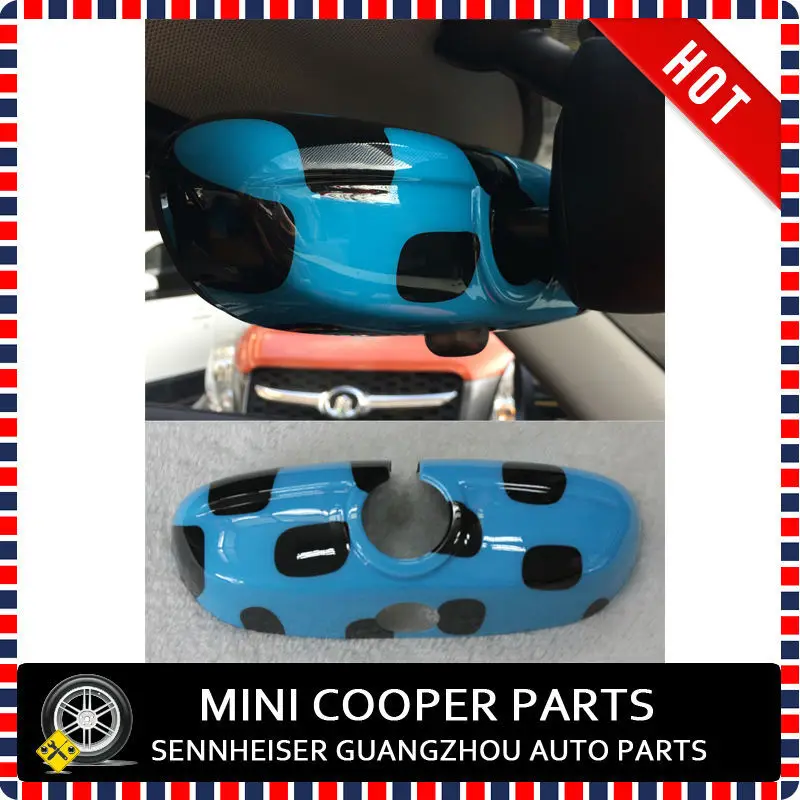 Фирменная Новинка Mini Cooper ABS Материал УФ-защитой внутреннее зеркало крышка ярко-синий Стиль для Mini Cooper F56(1 шт./компл