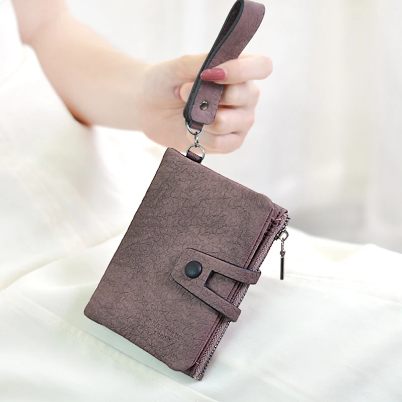 

2019 New Pattern Women's Short Wallet Student Fashion Simple Multifunctional Wallet Mini-change Wallet Trend