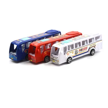 

19*5.5cm Small Pull Back Shuttle Bus Children's plastic Diecast Model Vehicle Motor Auto Cars Toys Baby Gift For Kids Boys