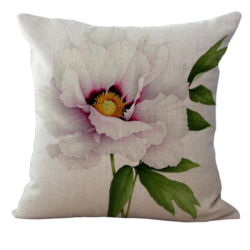 Красивый цветок Роза односторонняя печать домашний Декор диванная декоративная подушка для сиденья автомобиля чехол для подушки Capa Almofada - Цвет: 12